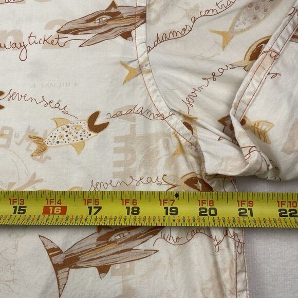 Desigual Mens Dress Button Up Shirt Trout Print Cream-M - Picture 9 of 12